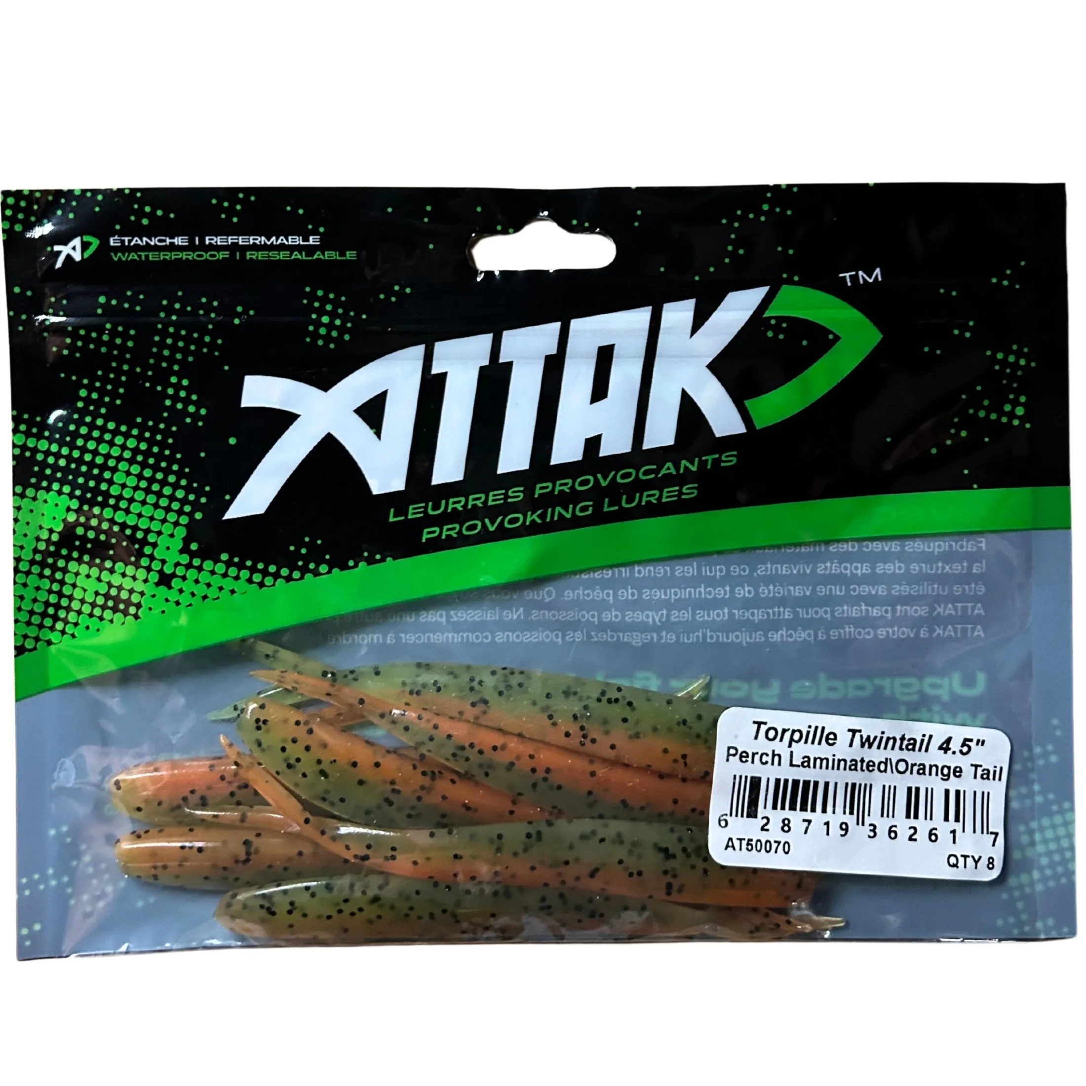 Torpille Twintail Soft baits - 8/pkg
